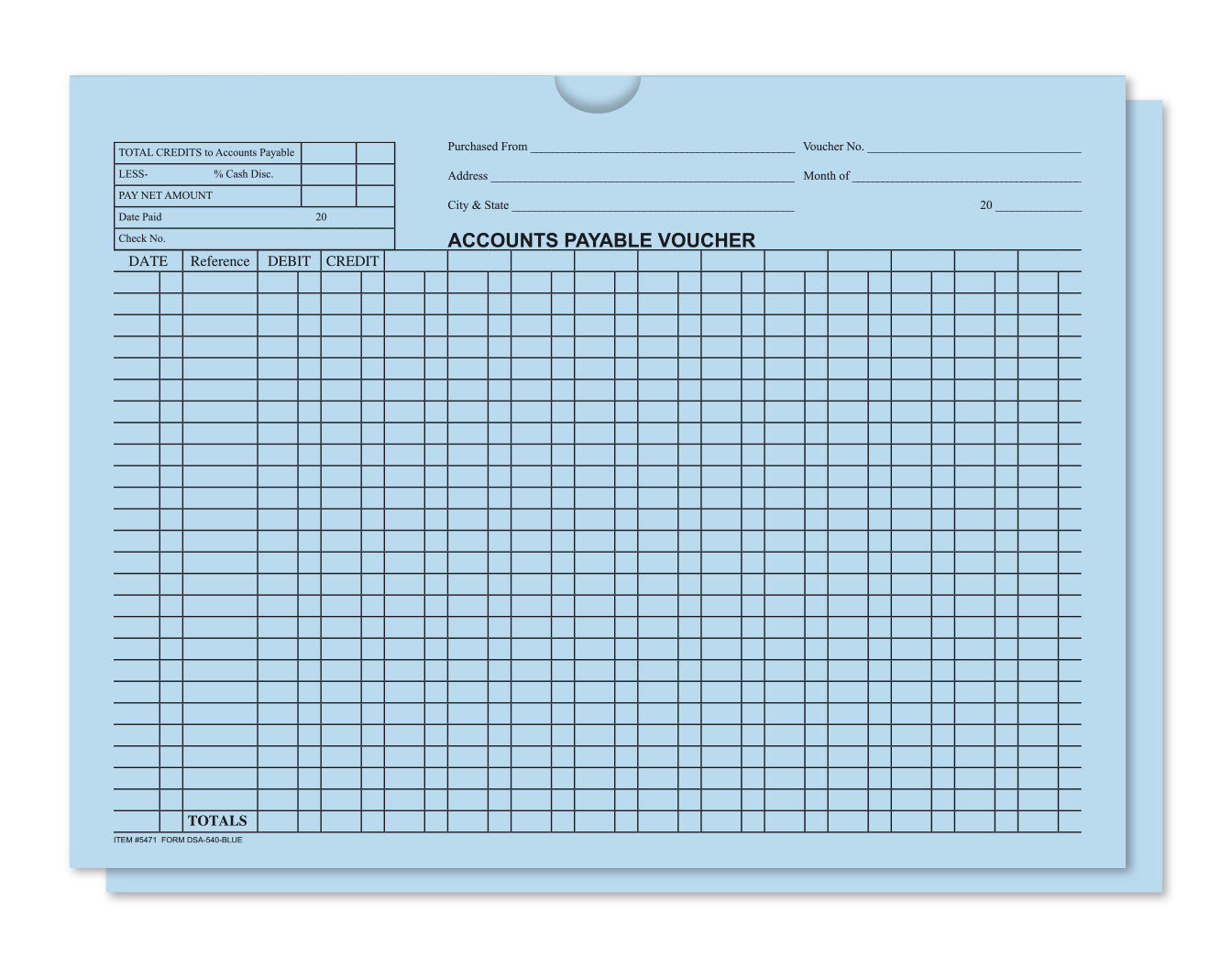 Accounts Payable Voucher Env - General Acct Style