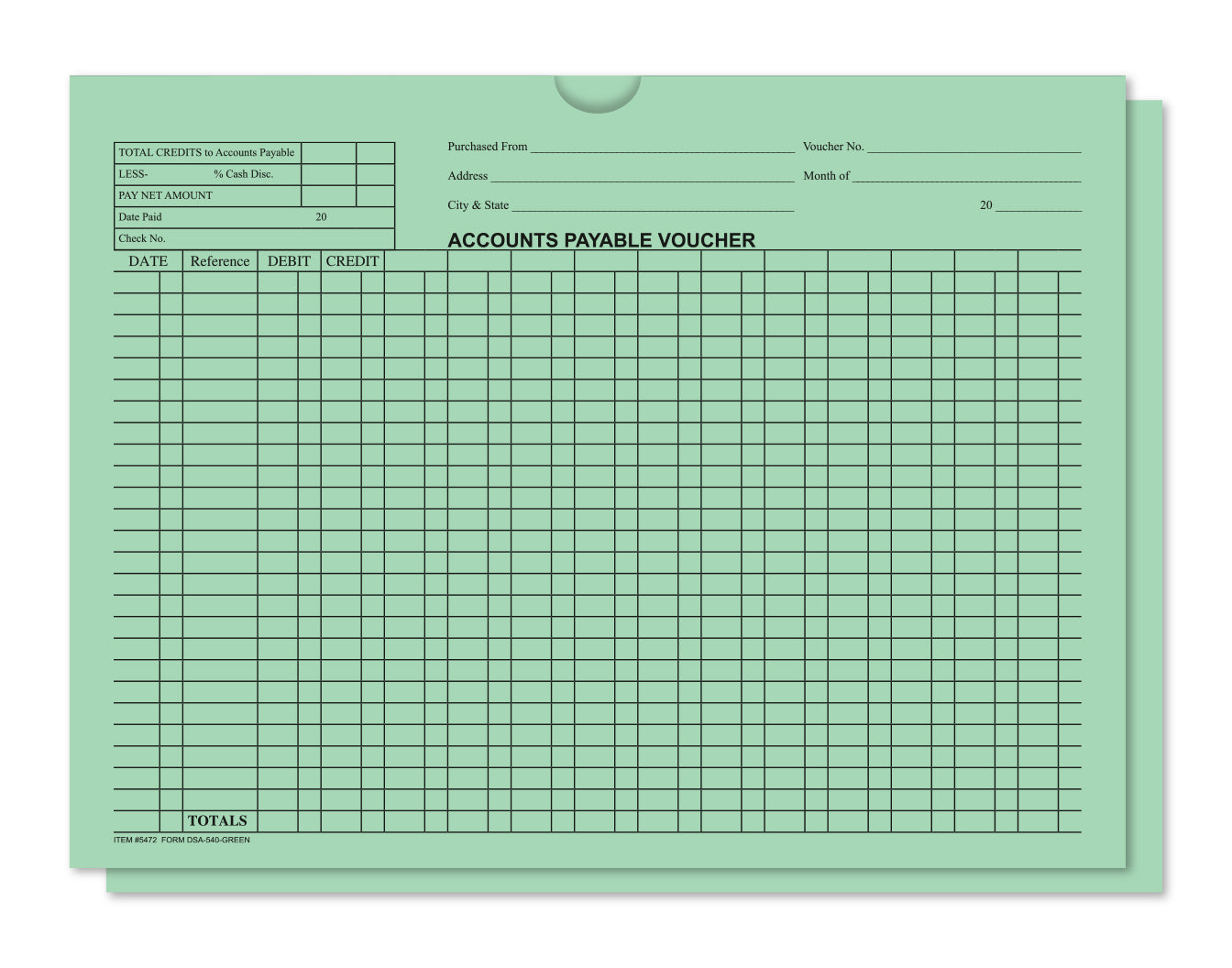 Accounts Payable Voucher Env - General Acct Style