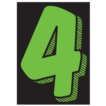 7.5" Chartreuse Adhesive Number