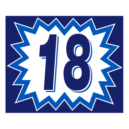 Window Sticker - Blasts - Blue/White