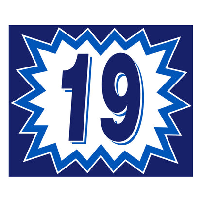 Window Sticker - Blasts - Blue/White