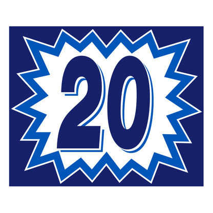 Window Sticker - Blasts - Blue/White