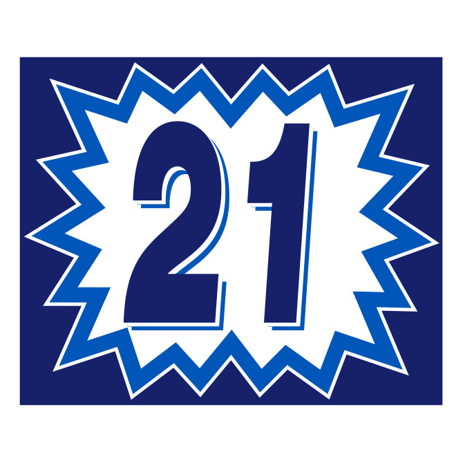 Window Sticker - Blasts - Blue/White