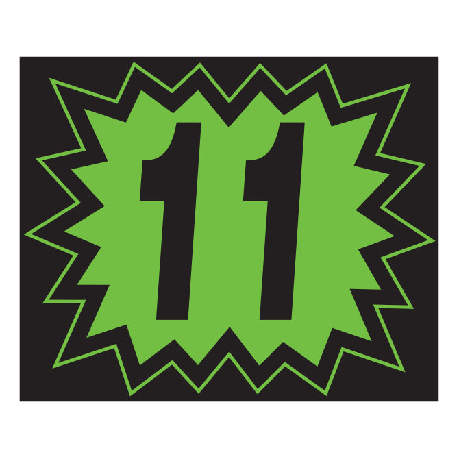 Window Sticker - Blasts - Black/Green