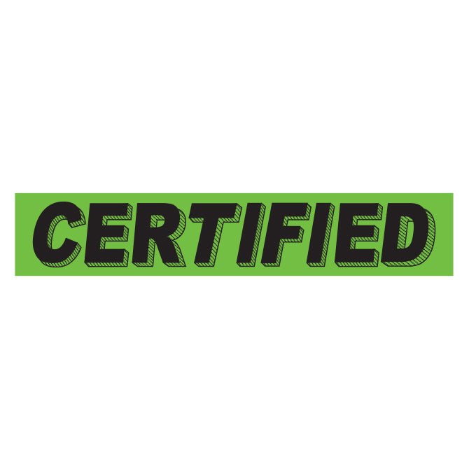 Adhesive Windshield Slogan - Chartreuse/Black (A)