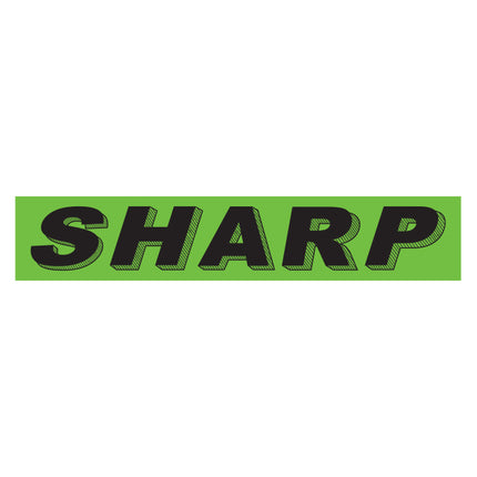 Adhesive Windshield Slogan - Chartreuse/Black (A)