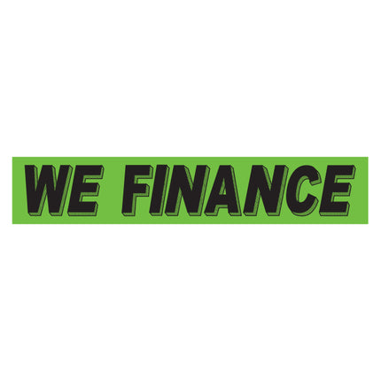 Adhesive Windshield Slogan - Chartreuse/Black (A)