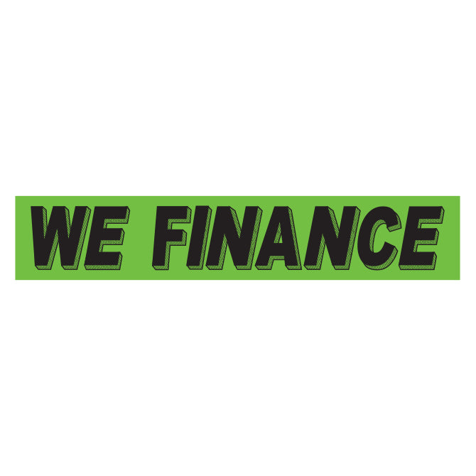 Adhesive Windshield Slogan - Chartreuse/Black (A)