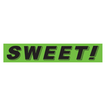 Adhesive Windshield Slogan - Chartreuse/Black (A)