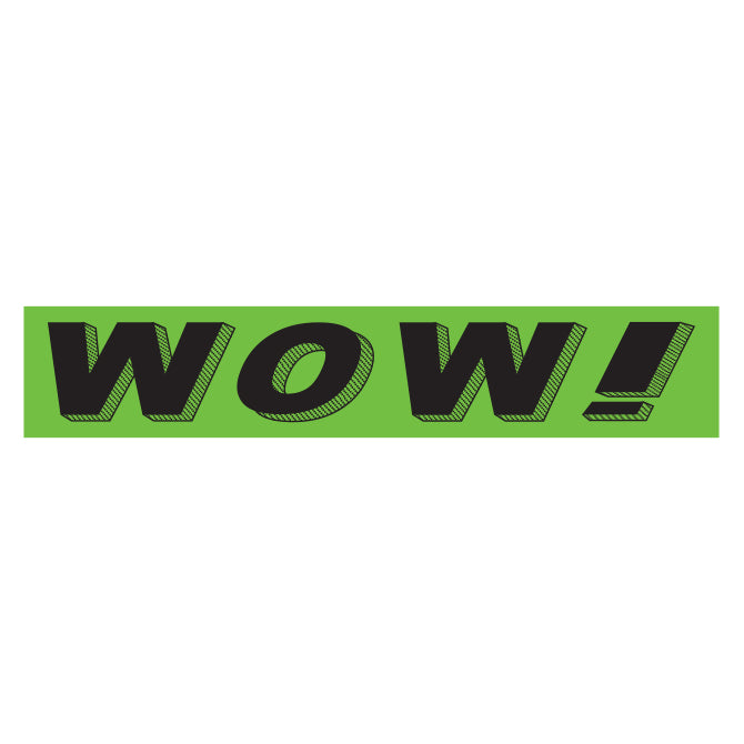 Adhesive Windshield Slogan - Chartreuse/Black (A)