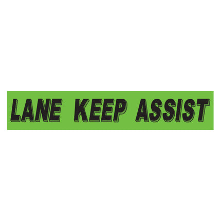 Adhesive Windshield Slogan - Chartreuse/Black (A)