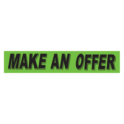 Adhesive Windshield Slogan - Chartreuse/Black (A)