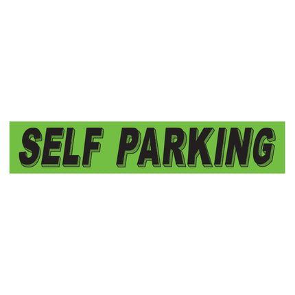 Adhesive Windshield Slogan - Chartreuse/Black (A)