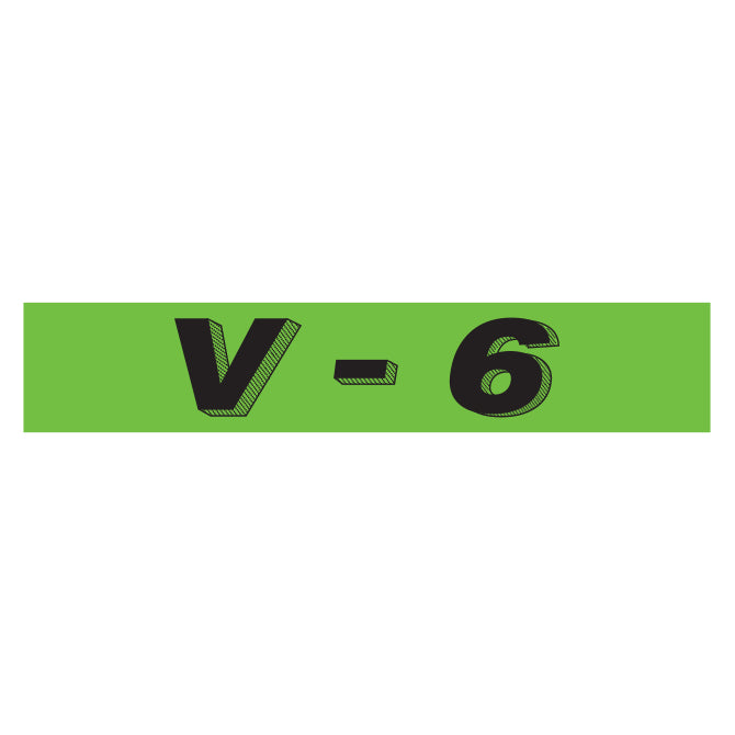 Adhesive Windshield Slogan - Chartreuse/Black (A)