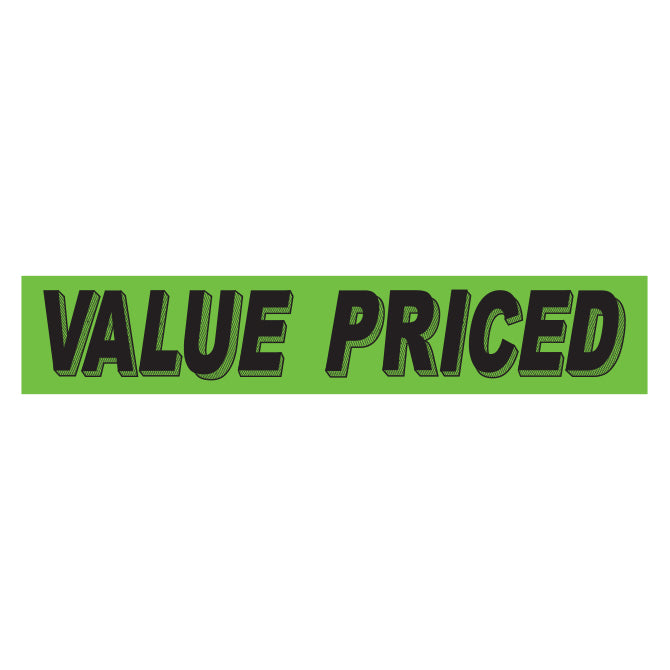 Adhesive Windshield Slogan - Chartreuse/Black (A)