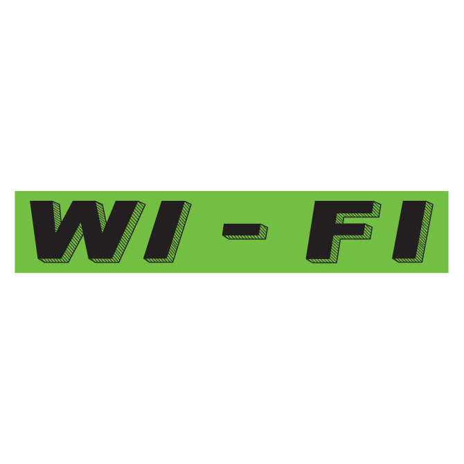 Adhesive Windshield Slogan - Chartreuse/Black (A)