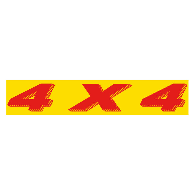 Adhesive Windshield Slogan - Red/Yellow