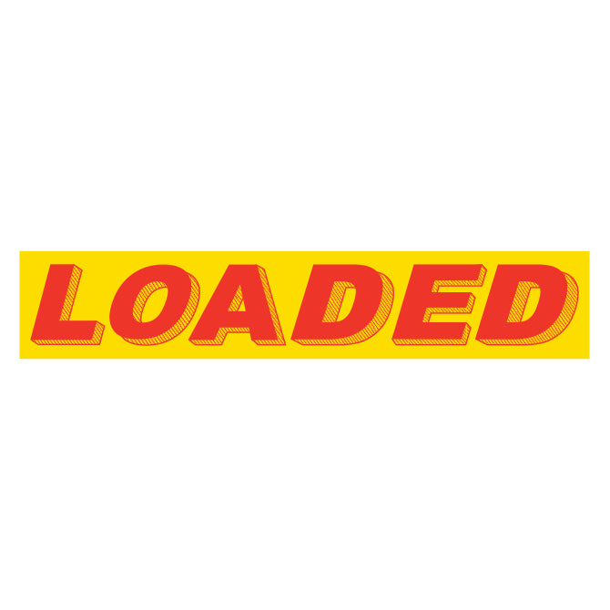 Adhesive Windshield Slogan - Red/Yellow