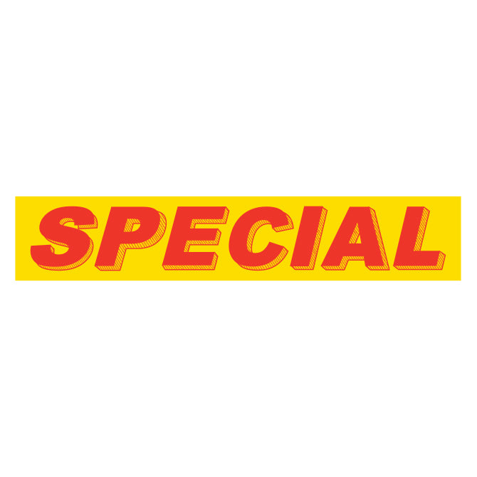 Adhesive Windshield Slogan - Red/Yellow