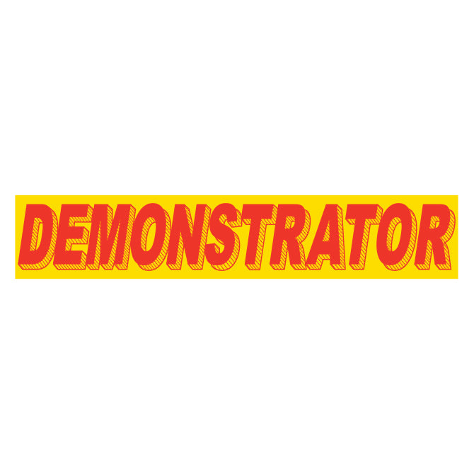Adhesive Windshield Slogan - Red/Yellow