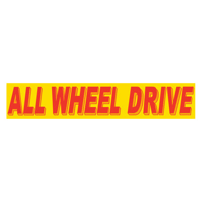 Adhesive Windshield Slogan - Red/Yellow