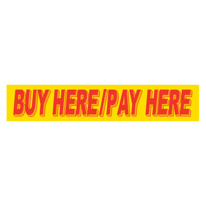 Adhesive Windshield Slogan - Red/Yellow
