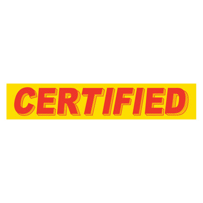 Adhesive Windshield Slogan - Red/Yellow