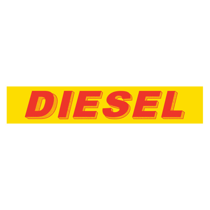 Adhesive Windshield Slogan - Red/Yellow