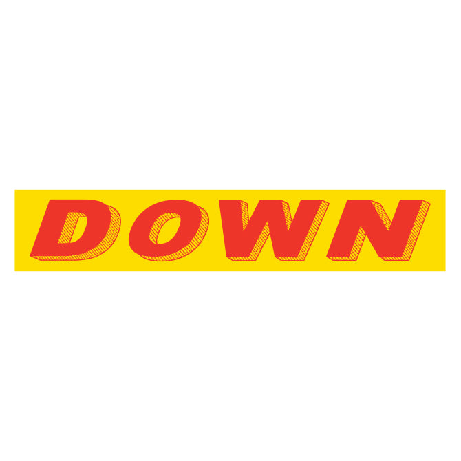 Adhesive Windshield Slogan - Red/Yellow