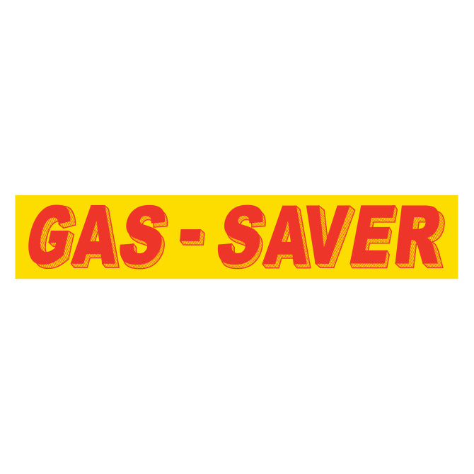Adhesive Windshield Slogan - Red/Yellow