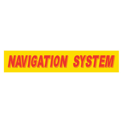 Adhesive Windshield Slogan - Red/Yellow