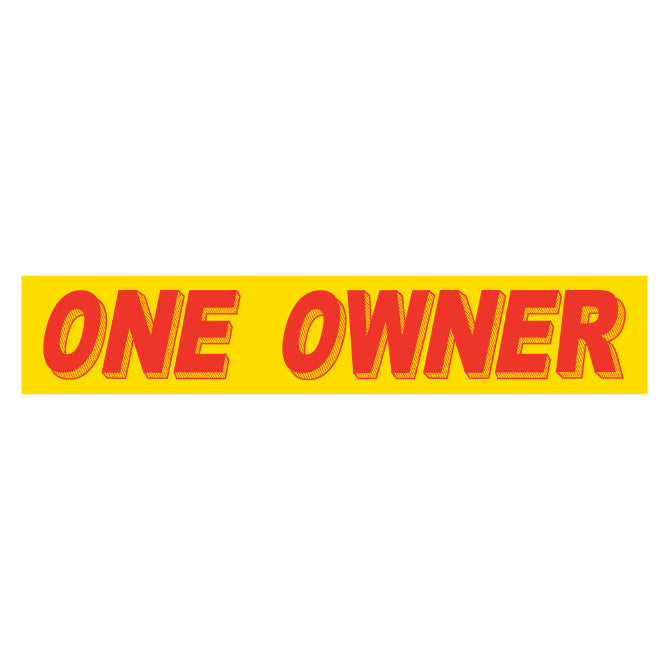 Adhesive Windshield Slogan - Red/Yellow