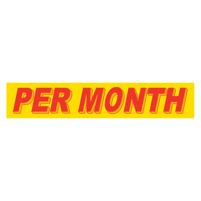 Adhesive Windshield Slogan - Red/Yellow