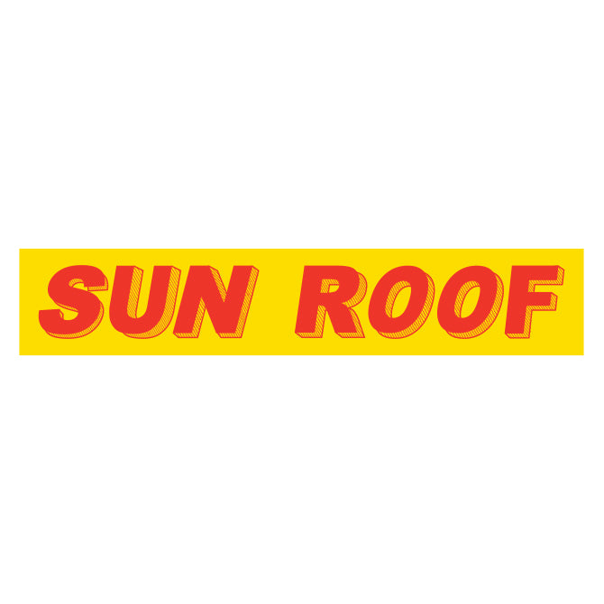 Adhesive Windshield Slogan - Red/Yellow