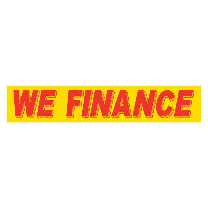 Adhesive Windshield Slogan - Red/Yellow