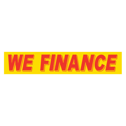 Adhesive Windshield Slogan - Red/Yellow