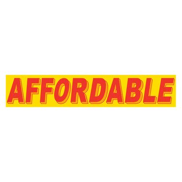 Adhesive Windshield Slogan - Red/Yellow