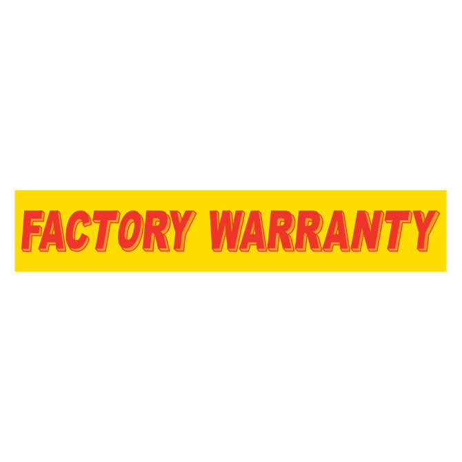 Adhesive Windshield Slogan - Red/Yellow