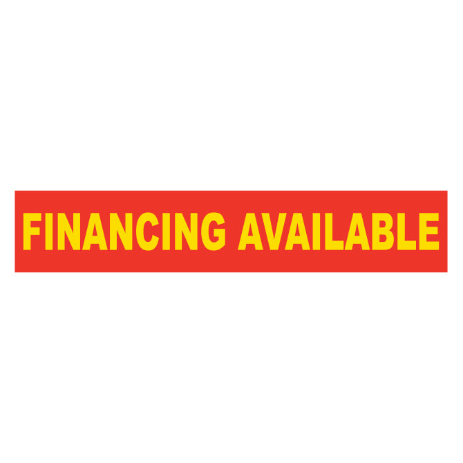 Adhesive Windshield Slogan - Red/Yellow