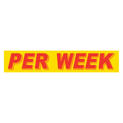Adhesive Windshield Slogan - Red/Yellow