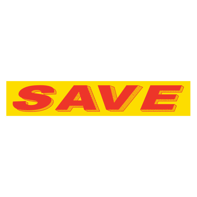 Adhesive Windshield Slogan - Red/Yellow