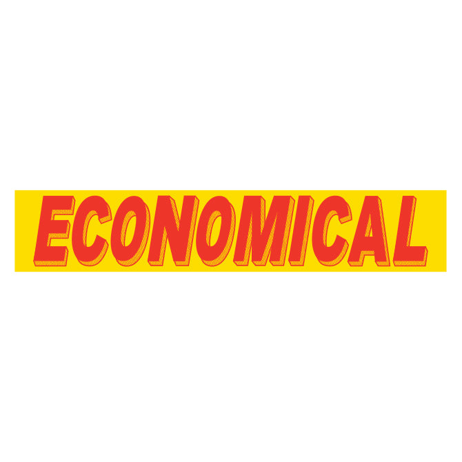 Adhesive Windshield Slogan - Red/Yellow