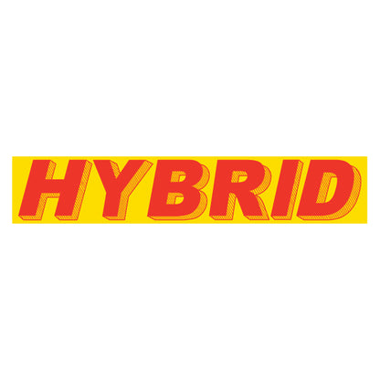 Adhesive Windshield Slogan - Red/Yellow