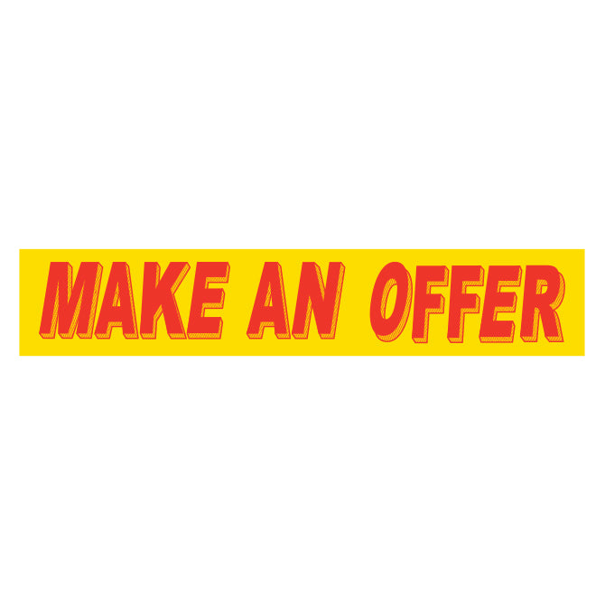 Adhesive Windshield Slogan - Red/Yellow