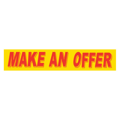 Adhesive Windshield Slogan - Red/Yellow