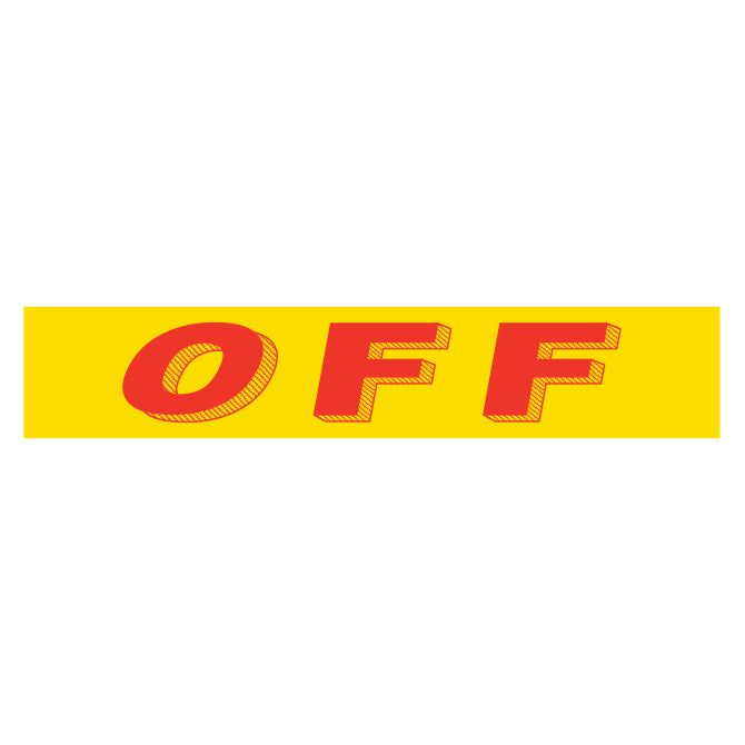 Adhesive Windshield Slogan - Red/Yellow