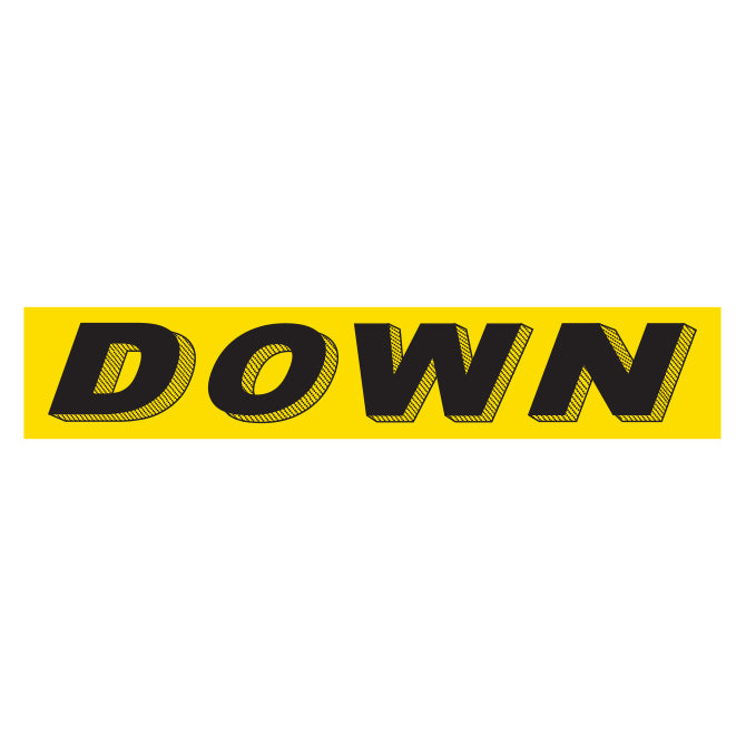 Adhesive Windshield Slogan - Yellow and Black