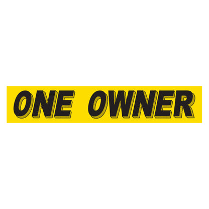 Adhesive Windshield Slogan - Yellow and Black