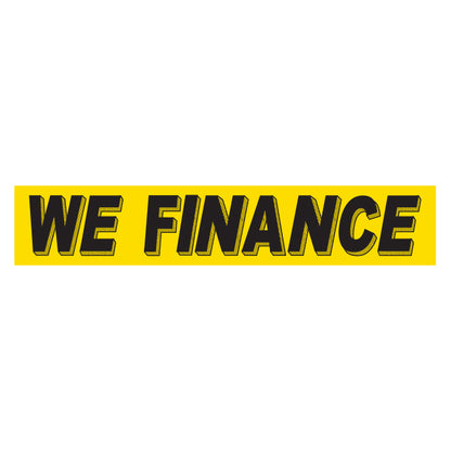 Adhesive Windshield Slogan - Yellow and Black