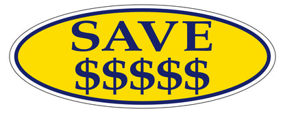 Oval Window Sticker (Blue/Yellow)